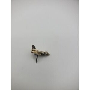 Vintage Downey Pin Tie Tack Jet Fighter Gold Tone Jewelry Costume